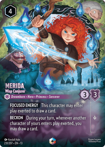 Merida - Wisp Conjurer (Enchanted) 231/204 card from Attack of the Vine!