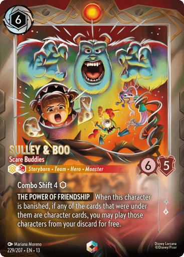 Sulley & Boo - Scare Buddies (Enchanted) 229/204 card from Attack of the Vine!