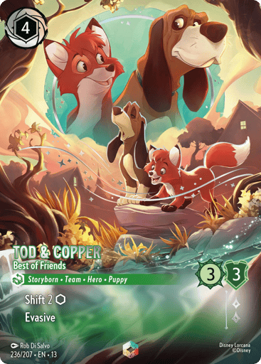 Tod & Copper - Best of Friends (Enchanted) 236/204 card from Attack of the Vine!