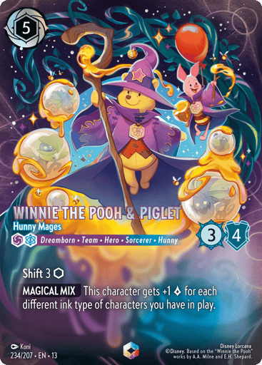 Winnie the Pooh & Piglet - Hunny Mages (Enchanted) 234/204 card from Attack of the Vine!