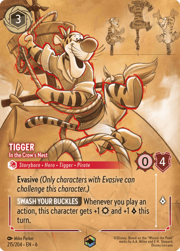 Tigger - In the Crow's Nest (Enchanted) 215/204 card from Azurite Sea
