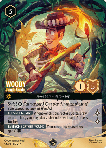 Woody - Jungle Guide (Store Championship) 54 card from Disney Lorcana Promo Cards