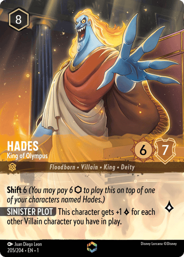 Hades - King of Olympus (Enchanted) 205/204 card from The First Chapter