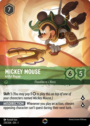 Mickey Mouse - Artful Rogue (Enchanted) 210/204 card from The First Chapter
