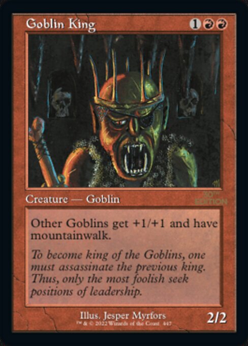 Goblin King (Retro Frame) 447 card from 30th Anniversary Edition