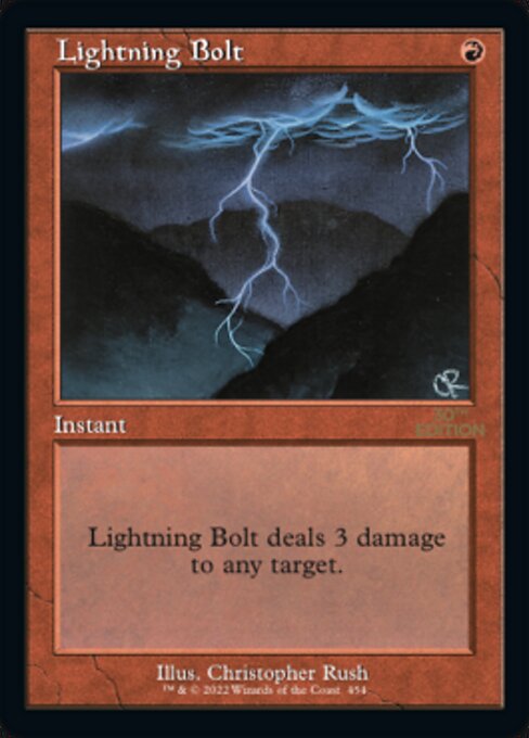 Lightning Bolt (Retro Frame) 454 card from 30th Anniversary Edition
