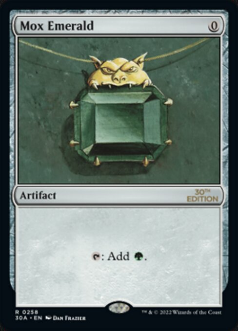Mox Emerald 258 card from 30th Anniversary Edition