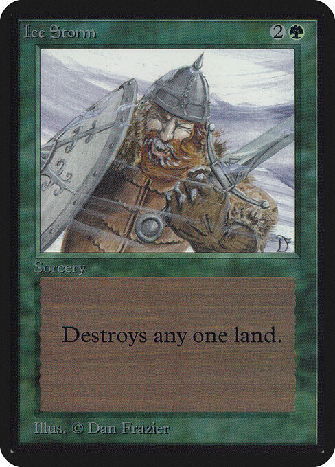 Ice Storm card from Alpha Edition