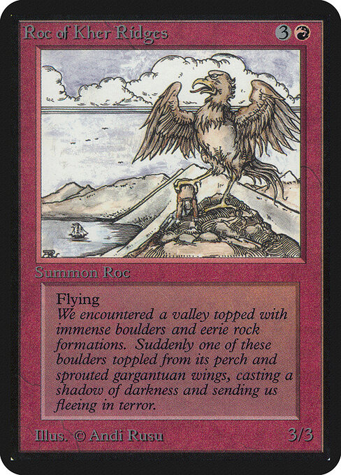 Roc of Kher Ridges card from Alpha Edition