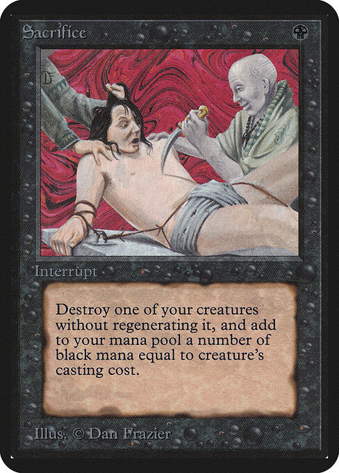 Sacrifice card from Alpha Edition