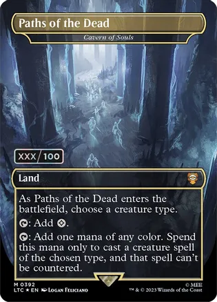 Paths of the Dead - Cavern of Souls (Borderless) (Serial Numbered) 392 card from Commander: The Lord of the Rings: Tales of Middle-earth