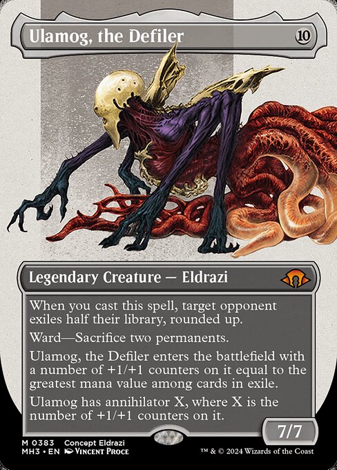 Ulamog, the Defiler (Borderless) (Serial Numbered) 383 card from Modern Horizons 3