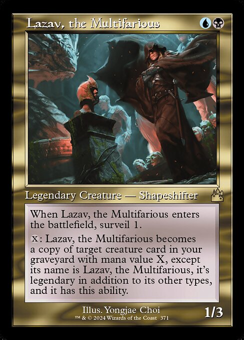 Lazav, the Multifarious (Retro Frame) (Serial Numbered) 371 card from Ravnica Remastered