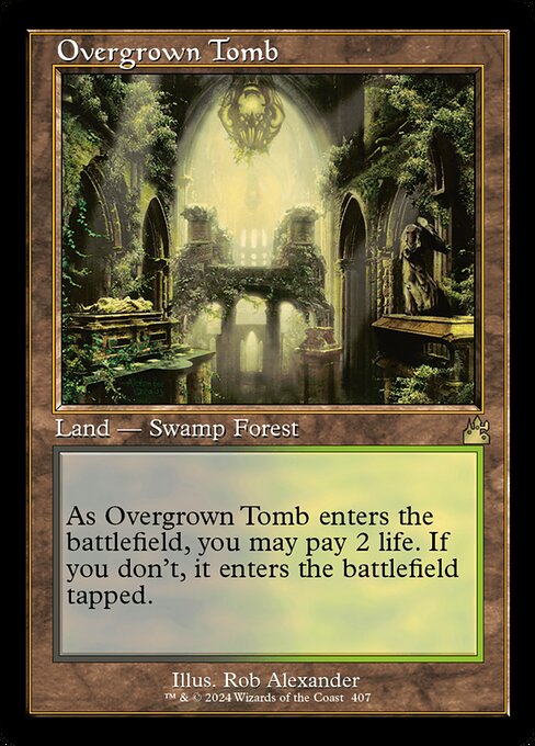 Overgrown Tomb (Retro Frame) (Serial Numbered) 407 card from Ravnica Remastered