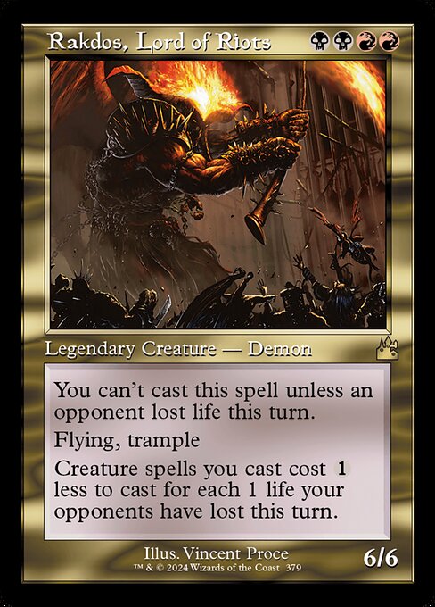 Rakdos, Lord of Riots (Retro Frame) (Serial Numbered) 379 card from Ravnica Remastered