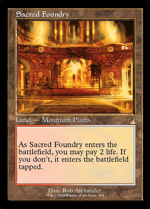 Sacred Foundry (Retro Frame) (Serial Numbered) 409 card from Ravnica Remastered