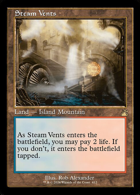 Steam Vents (Retro Frame) (Serial Numbered) 412 card from Ravnica Remastered