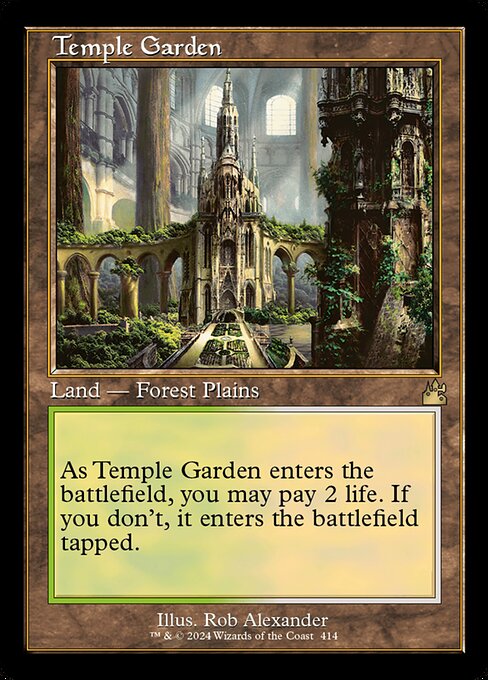 Temple Garden (Retro Frame) (Serial Numbered) 414 card from Ravnica Remastered