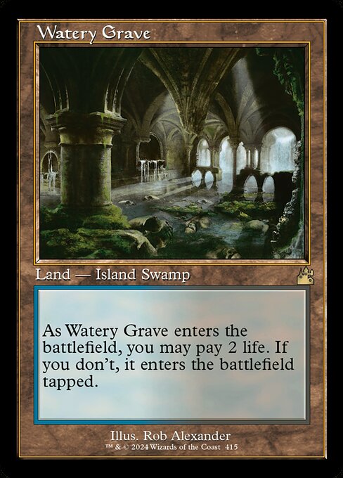 Watery Grave (Retro Frame) (Serial Numbered) 415 card from Ravnica Remastered