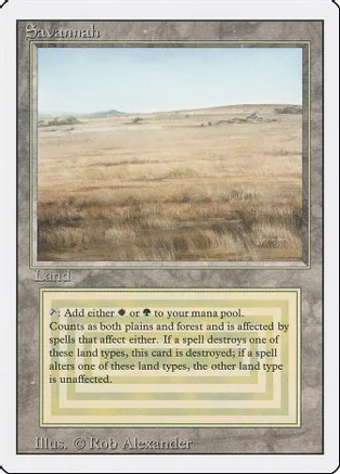 Savannah card from Revised Edition