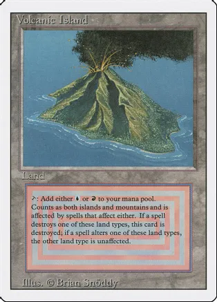 Volcanic Island card from Revised Edition