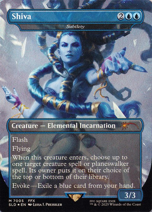 Shiva - Subtlety (Rainbow Foil) 7005 card from Secret Lair Drop Series