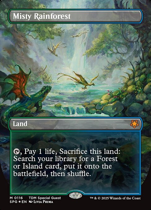 Misty Rainforest (Borderless) (Dragonscale Foil) 116 card from Special Guests