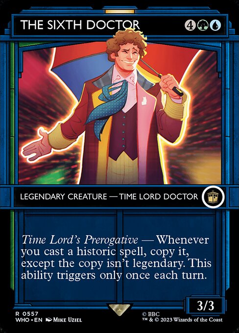 The Sixth Doctor (Serial Numbered) 557 card from Universes Beyond: Doctor Who