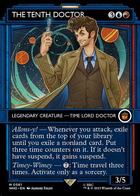 The Tenth Doctor (Serial Numbered) 561 card from Universes Beyond: Doctor Who