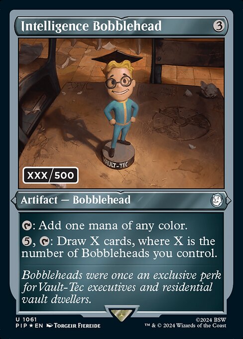 Intelligence Bobblehead (Serial Numbered) 1061 card from Universes Beyond: Fallout