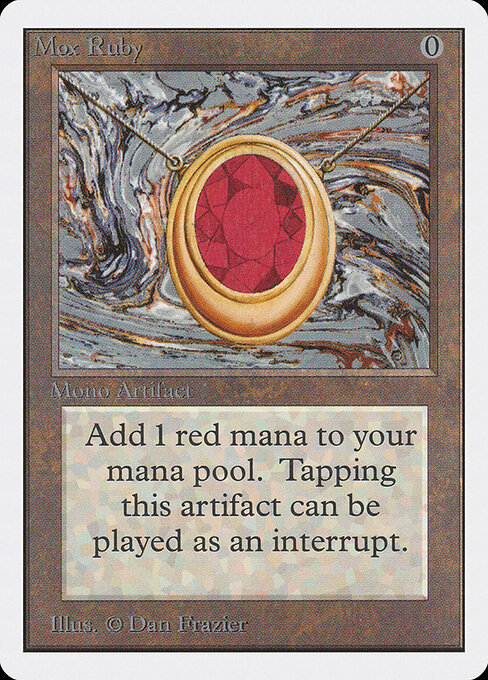 Mox Ruby card from Unlimited Edition