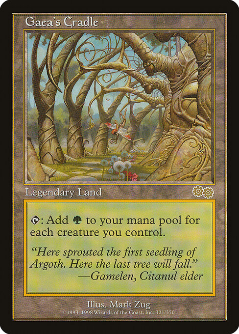 Gaea's Cradle 321 card from Urza's Saga