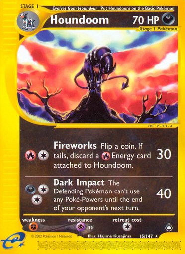 Houndoom (15) 015/147 card from Aquapolis