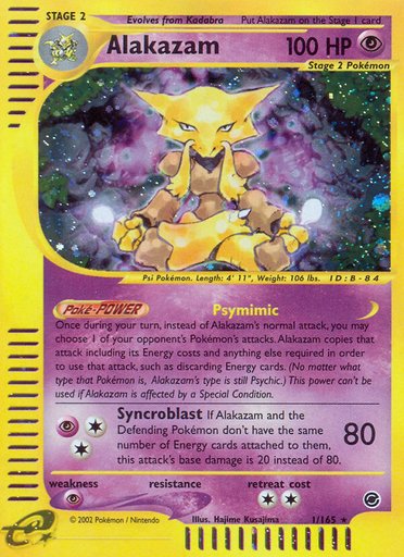 Alakazam (1) 001/165 card from Expedition
