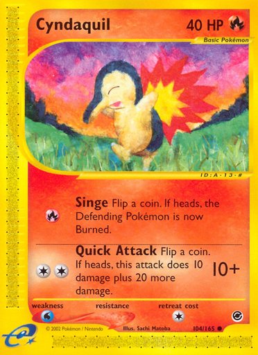 Cyndaquil (104) 104/165 card from Expedition