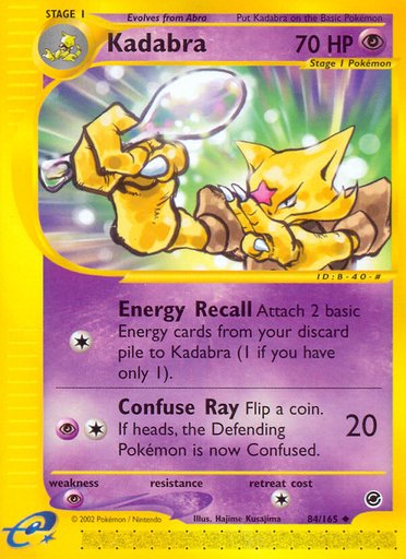 Kadabra 084/165 card from Expedition