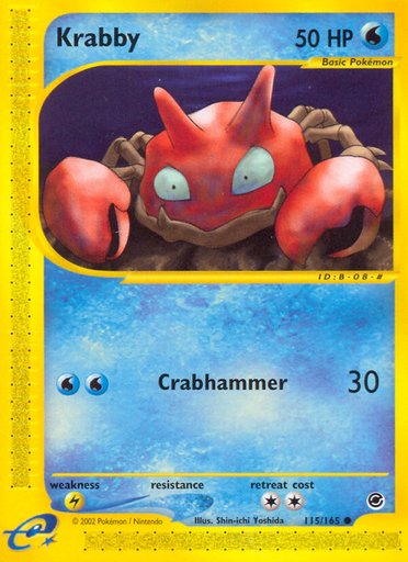 Krabby 115/165 card from Expedition