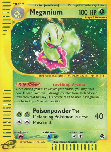 Meganium (18) 018/165 card from Expedition