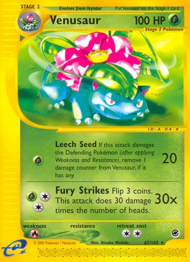 Venusaur (67) 067/165 card from Expedition
