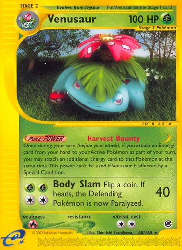Venusaur (68) 068/165 card from Expedition