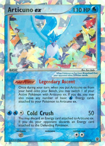 Articuno ex 114/112 card from FireRed & LeafGreen