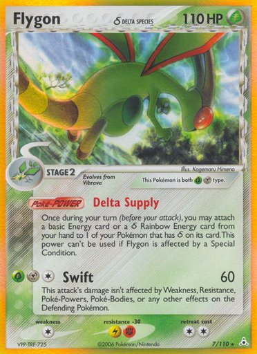 Flygon (Delta Species) 7/110 card from Holon Phantoms