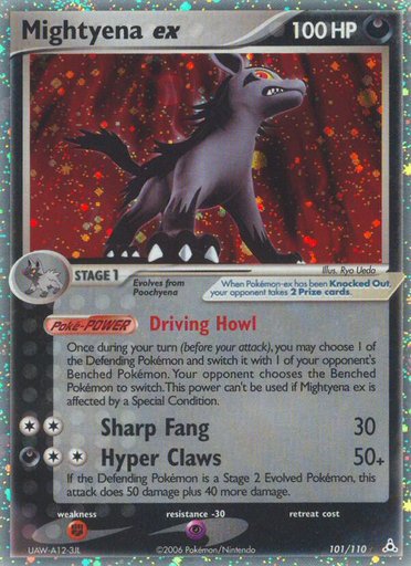 Mightyena ex 101/110 card from Holon Phantoms