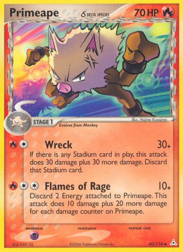 Primeape (Delta Species) 50/110 card from Holon Phantoms