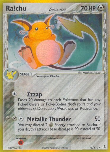 Raichu (Delta Species) 15/110 card from Holon Phantoms