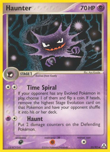Haunter 35/92 card from Legend Maker