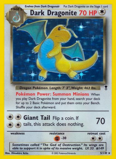 Dark Dragonite 005/110 card from Legendary Collection