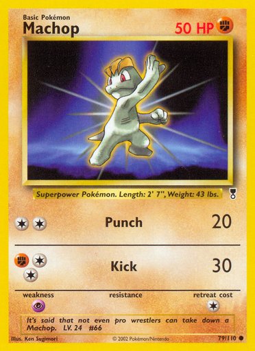 Machop 079/110 card from Legendary Collection