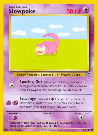 Slowpoke 093/110 card from Legendary Collection