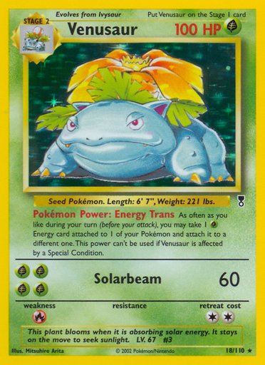 Venusaur 018/110 card from Legendary Collection